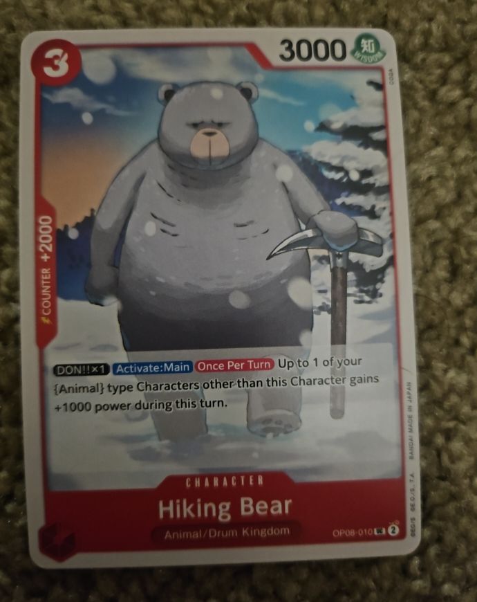 2024 One Piece Two Legends #OP08-010 Hiking Bear — front