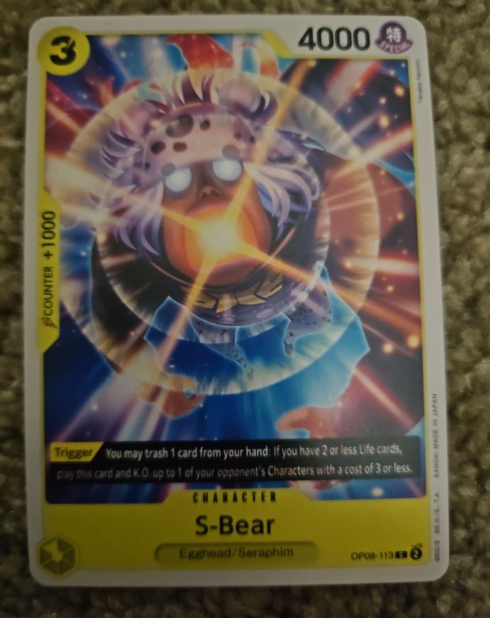 One Piece Two Legends #OP08-113 S-Bear — front