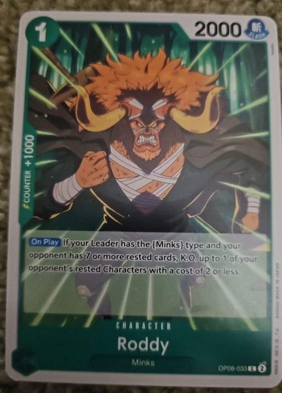 2024 One Piece Two Legends #OP08-033 Roddy — front