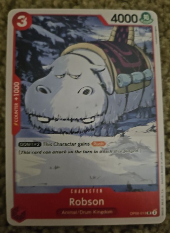 2024 One Piece Two Legends #OP08-013 Robson — front