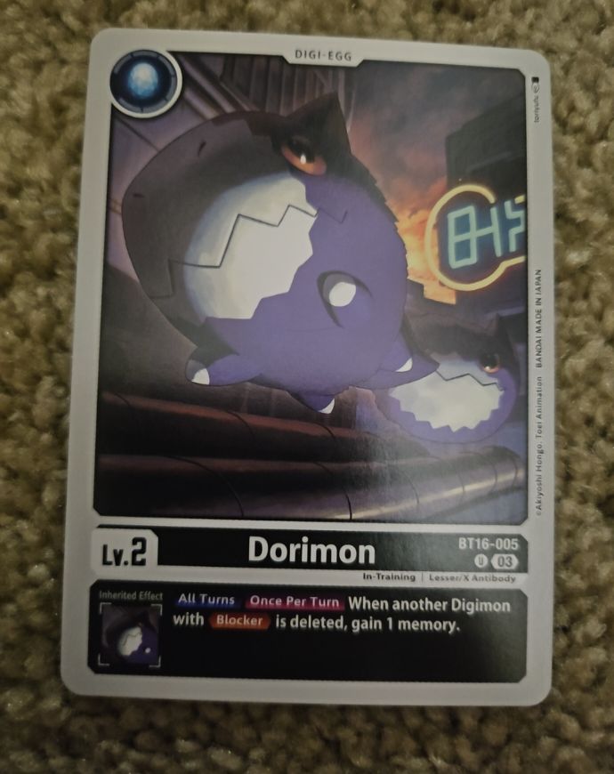 Digimon Card Game BT16-005 Dorimon — front
