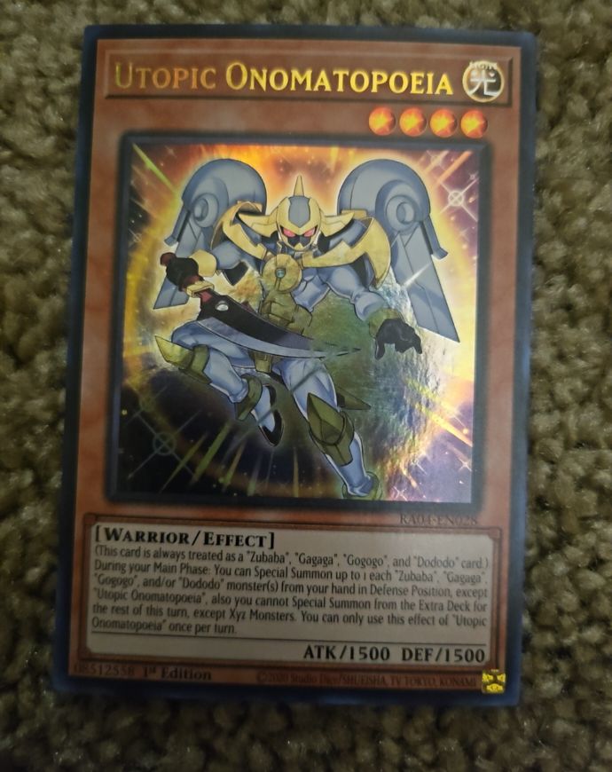 Yu-Gi-Oh! RA04-EN028 Utopic Onomatopoeia — front