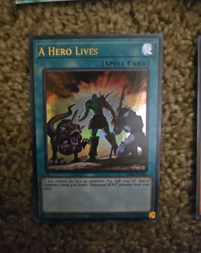 Yu-Gi-Oh! 2004 RA04-EN087 A Hero Lives — front