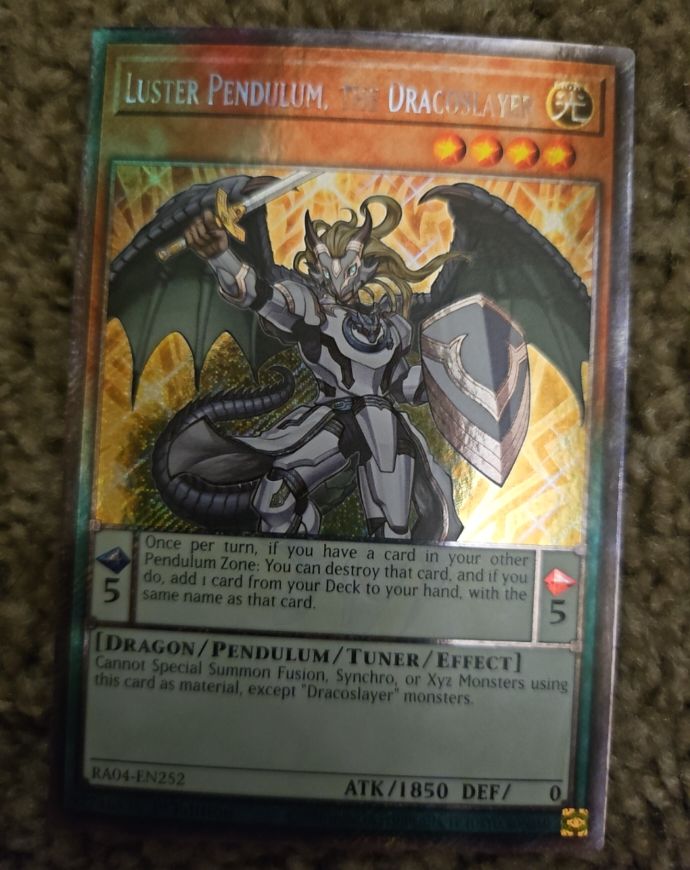 Luster Pendulum, the Dracoslayer RA04-EN252 — front