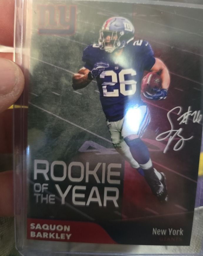 2024 Saquon Barkley Rookie of the Year New York Giants — front