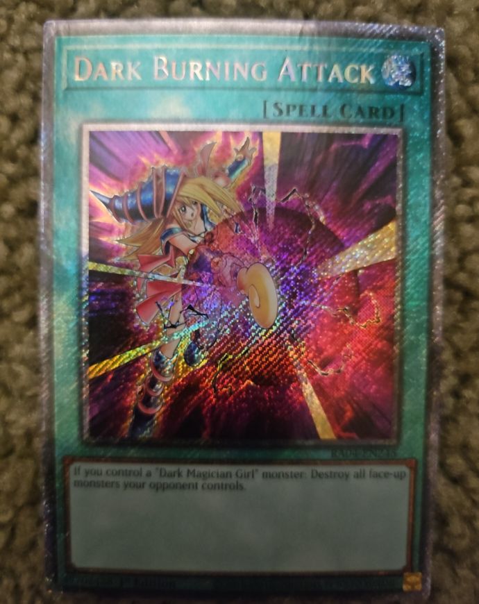 Yu-Gi-Oh! RA04-EN245 Dark Burning Attack Platinum Secret Rare — front