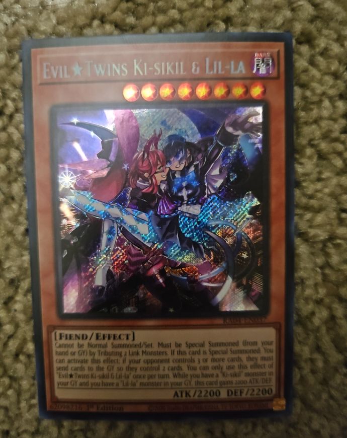 2023 Yu-Gi-Oh! RA04-EN037 Evil Twins Ki-sikil & Lil-la — front