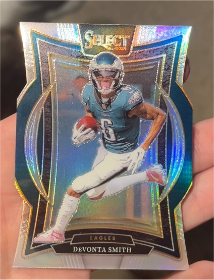 2024 Panini Select Concourse Silver Prizm Die-Cut #51 DeVonta Smith — front