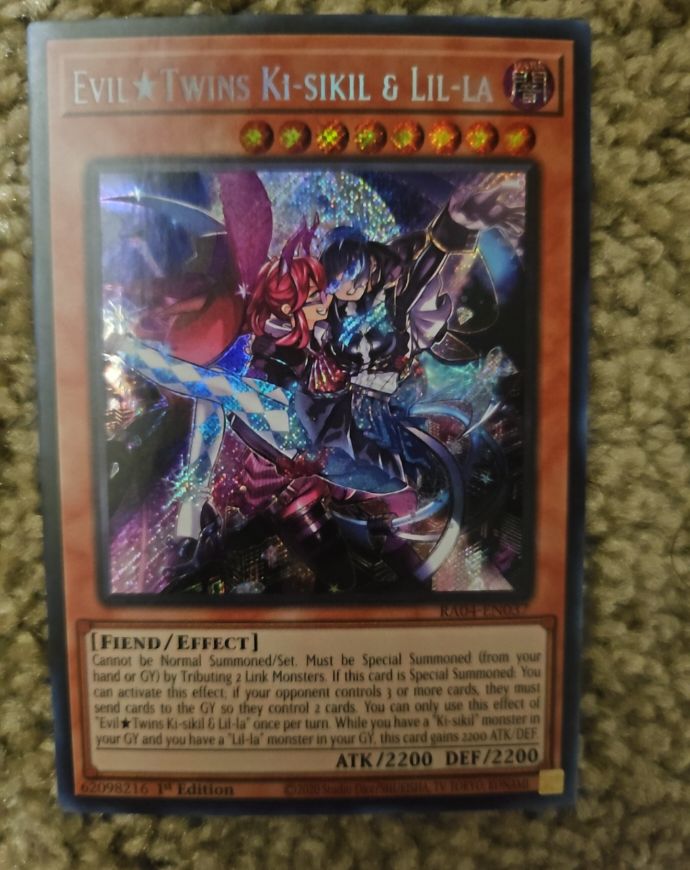 Yu-Gi-Oh! Evil Twins Ki-sikil & Lil-la RA04-EN037 — front