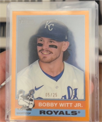 2025 Topps Heritage Chrome #92 Bobby Witt Jr. — front