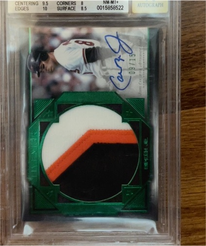 2022 Topps Five Star Jumbo Prime Relics Jersey Patch Auto Brandon Crawford #FSJP-BC — front