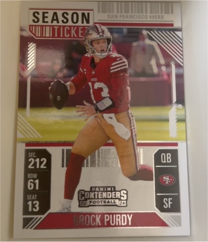 2024 Panini Contenders #88 Brock Purdy Season Ticket — front