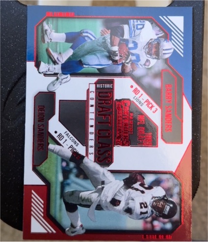 2024 Panini Contenders Historic Draft Class #11 Barry Sanders / Deion Sanders — front