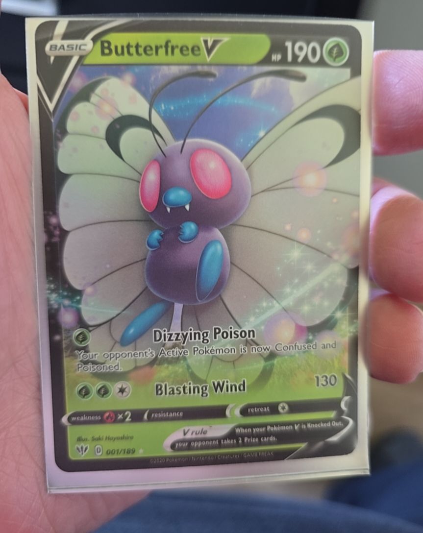 2020 Pokémon Darkness Ablaze #001 Butterfree V — front