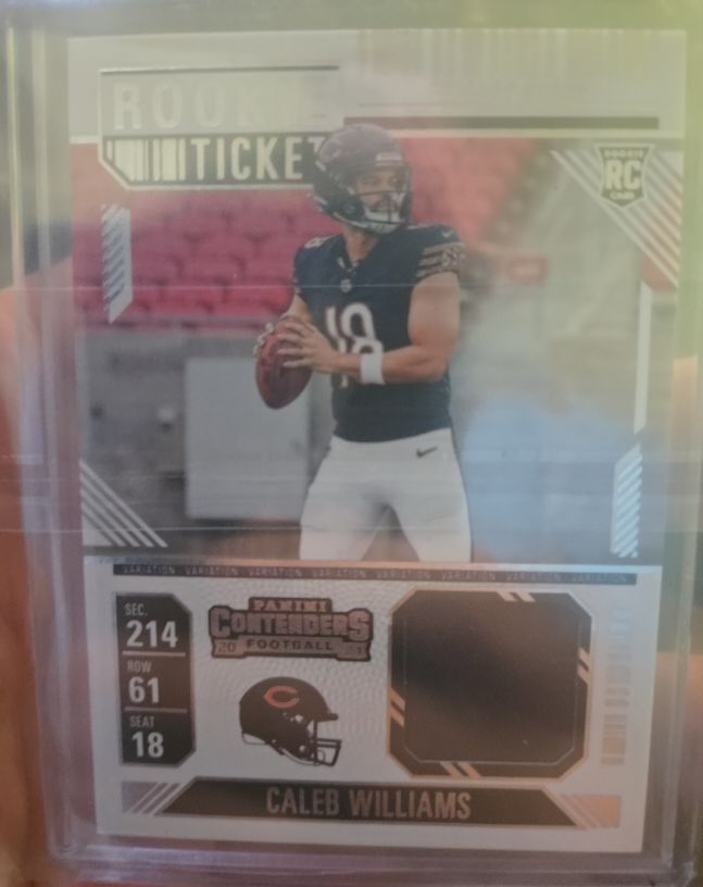 2024 Panini Contenders Rookie Ticket Patch Variation #RTS-CWS Caleb Williams — front