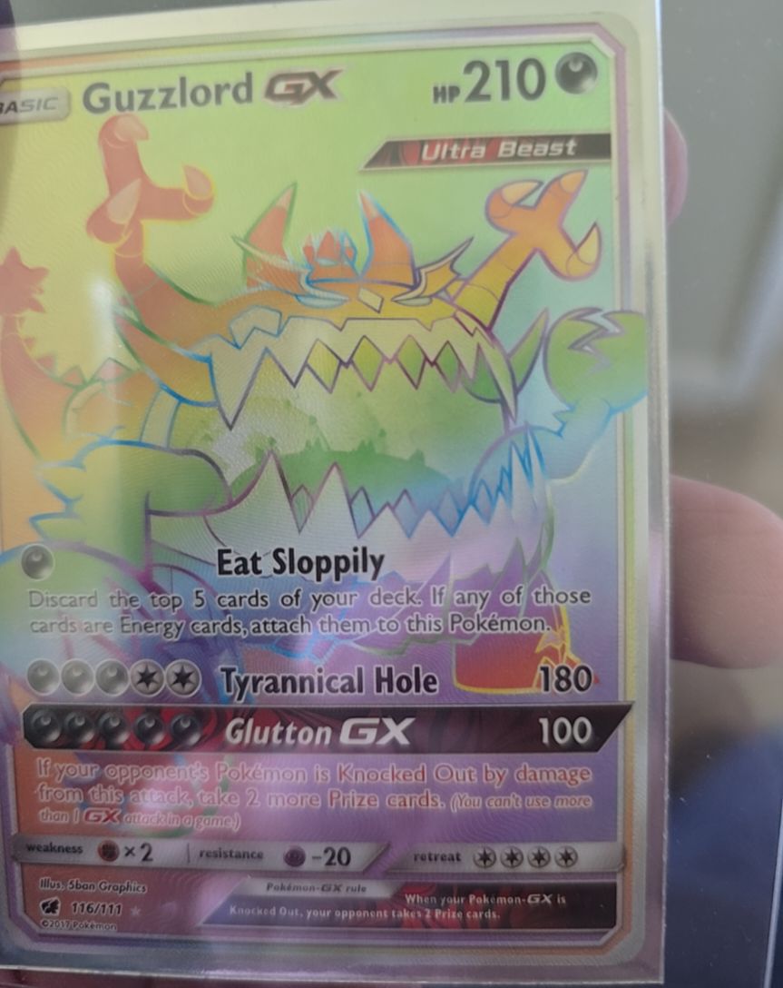 2017 Pokémon Crimson Invasion #116 Guzzlord GX — front