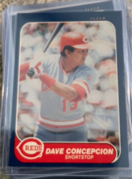 1986 Fleer #174 Dave Concepcion — front