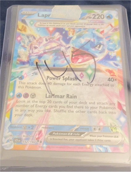 2024 Pokémon SV07: Stellar Crown #032/142 Lapras ex — front
