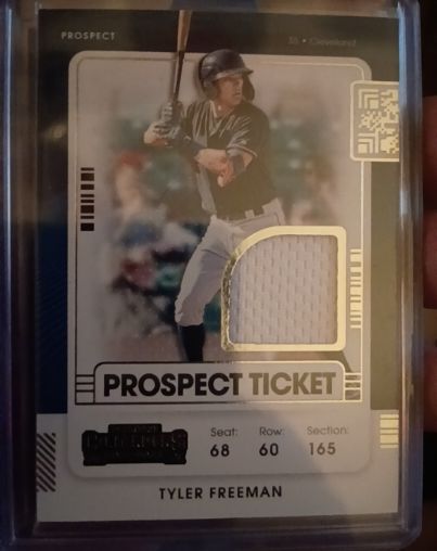 2021 Panini Contenders Prospect Ticket #PTJ-TF Tyler Freeman — front