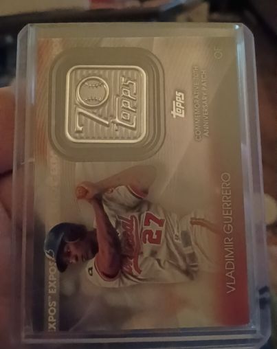 2021 Topps Series 1 70th Anniversary Logo Patch #70LP-VG Vladimir Guerrero — front
