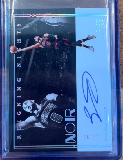 2020 Panini Noir #RNZIV Zach LaVine Reigning Nights Auto — front