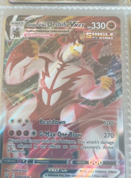 2021 Pokémon Battle Styles #086 Urshifu VMAX Single Strike — front
