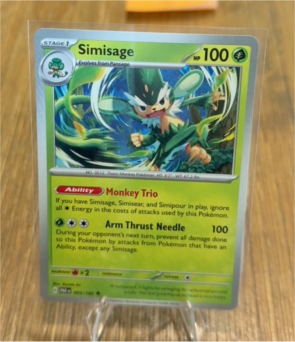 2023 Pokémon TCG Paradox Rift #005 Simisage — front