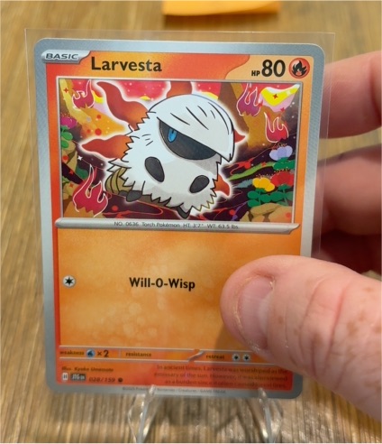2023 Pokémon SV09: Journey Together #028 Larvesta — front