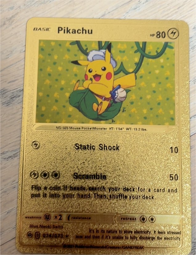 2021 Pokémon #074 Pikachu — front