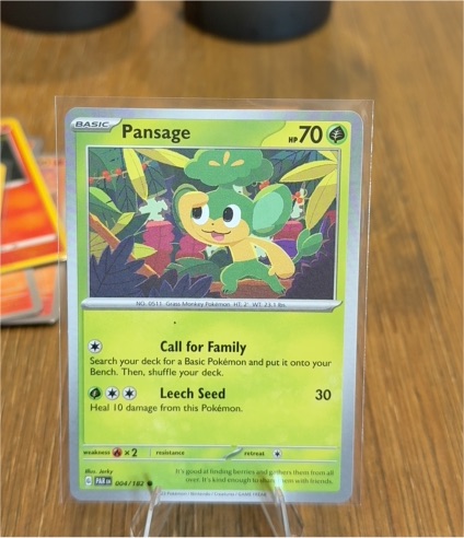 2023 Pokémon Paradox Rift #004 Pansage — front