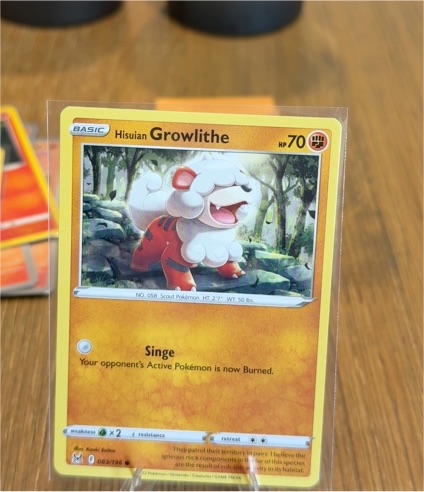 2022 Pokémon Lost Origin #083 Hisuian Growlithe — front