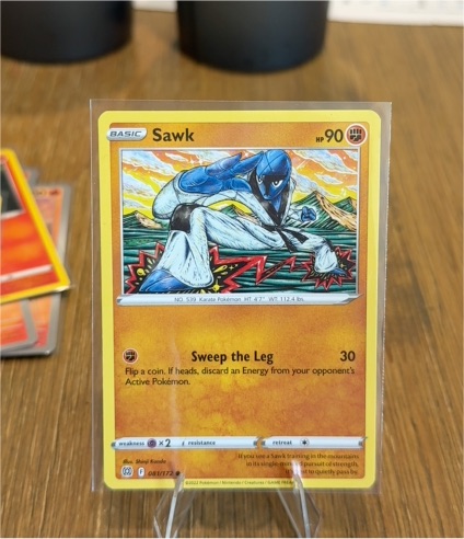 2022 Pokémon Brilliant Stars #081 Sawk — front