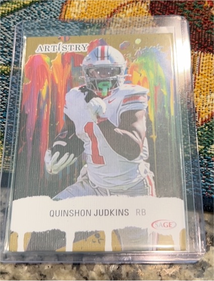 2024 Sage Artistry Quinshon Judkins RB — front