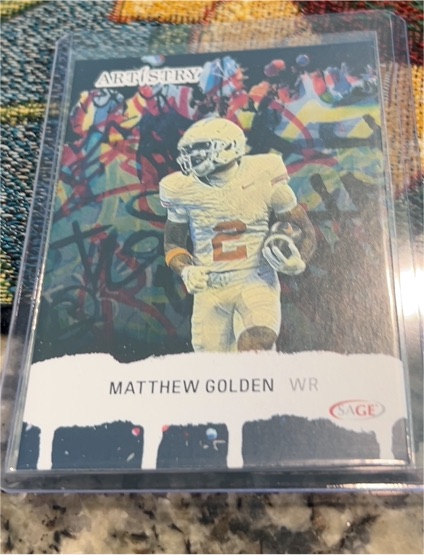 2024 Sage Artistry Matthew Golden WR — front