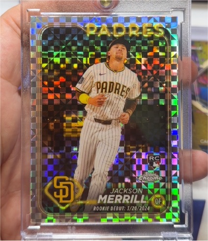 2024 Topps Chrome Update #USC57 Jackson Merrill X-Fractor Rookie Card — front