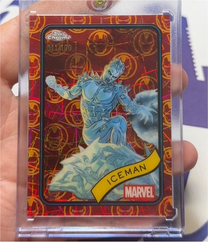 2025 Topps Chrome Marvel #001 Iceman — front