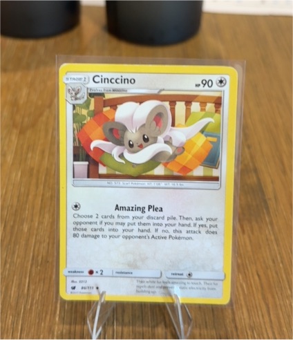 2017 Pokémon Sun & Moon Crimson Invasion #86 Cinccino — front