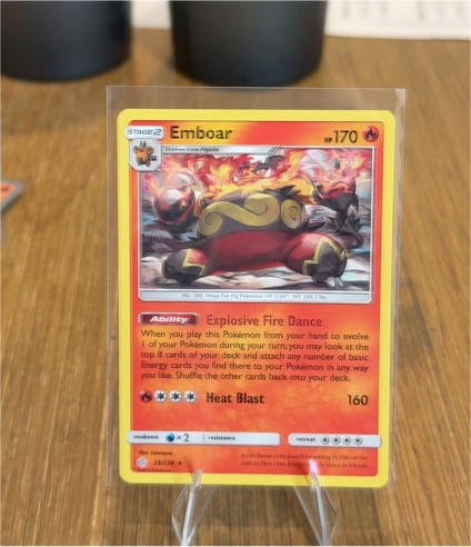 2019 Pokémon Cosmic Eclipse #33 Emboar — front
