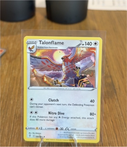 2021 Pokémon Evolving Skies #140 Talonflame — front