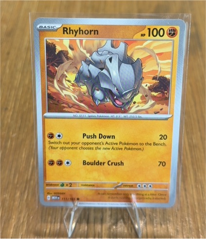 2023 Pokémon Scarlet & Violet 151 #111 Rhyhorn — front
