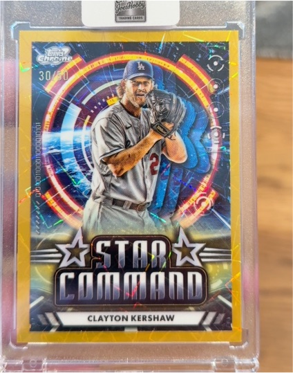 2024 Topps Cosmic Chrome Star Command #SC-13 Clayton Kershaw — front