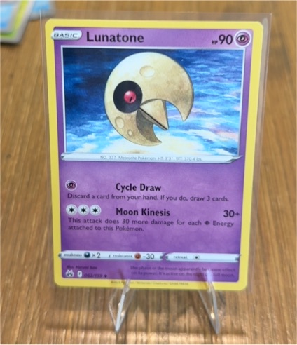 2023 Pokemon Sword & Shield Crown Zenith #62 Lunatone — front