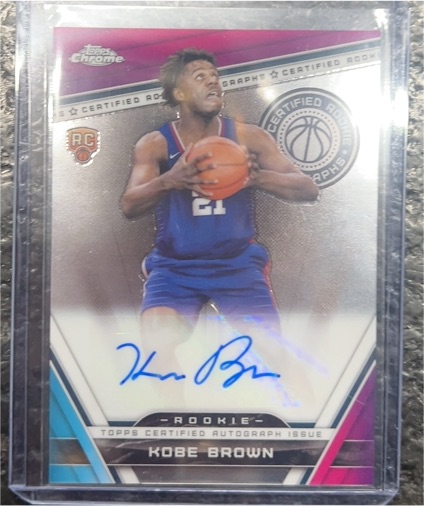 2023-24 Topps Chrome #CRA-KB Kobe Brown Rookie Certified Autograph — front