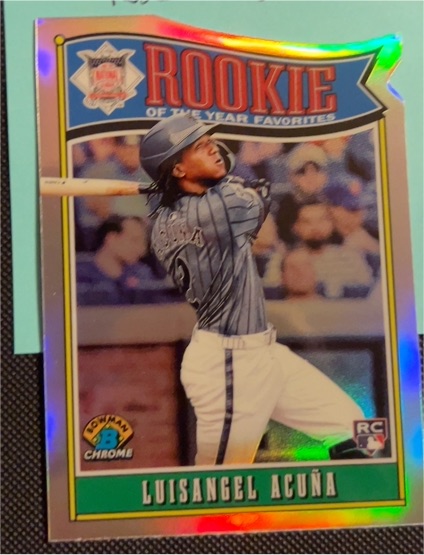 2025 Bowman Chrome #ROY-4 Luisangel Acuña Rookie of the Year Favorites — front