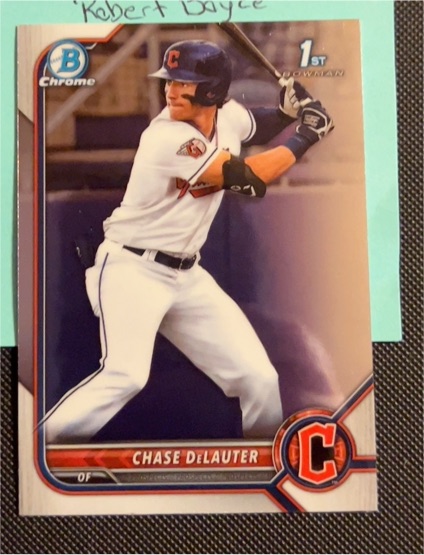 2022 Bowman Chrome Draft #BDC-49 Chase DeLauter — front