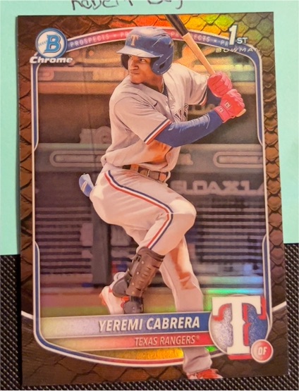 2025 Bowman Chrome Prospects #BCP-146 Yeremi Cabrera — front