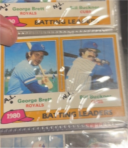 1981 Topps #1 1980 Batting Leaders George Brett / Bill Buckner — front