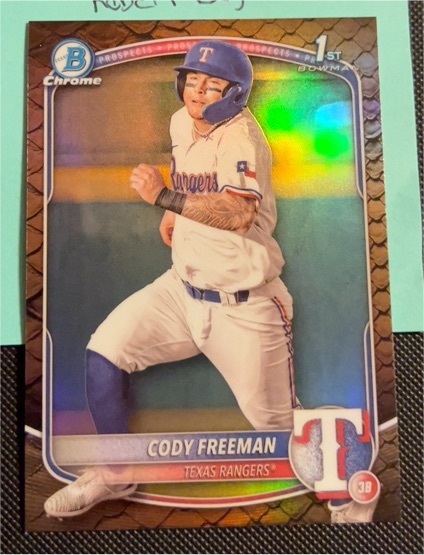 2025 Bowman Chrome #BCP-112 Cody Freeman — front