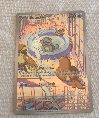 2024 Pokémon SV07 Stellar Crown #148/142 Squirtle Illustration Rare — front