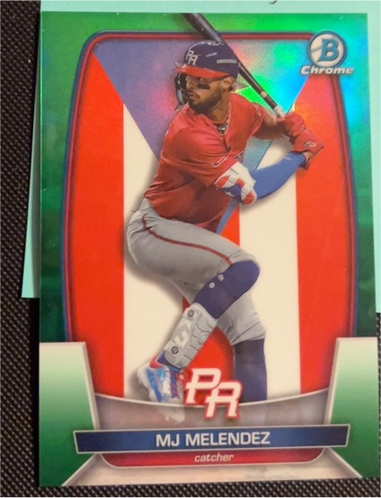 2023 Bowman Chrome #WBC-28 MJ Melendez — front